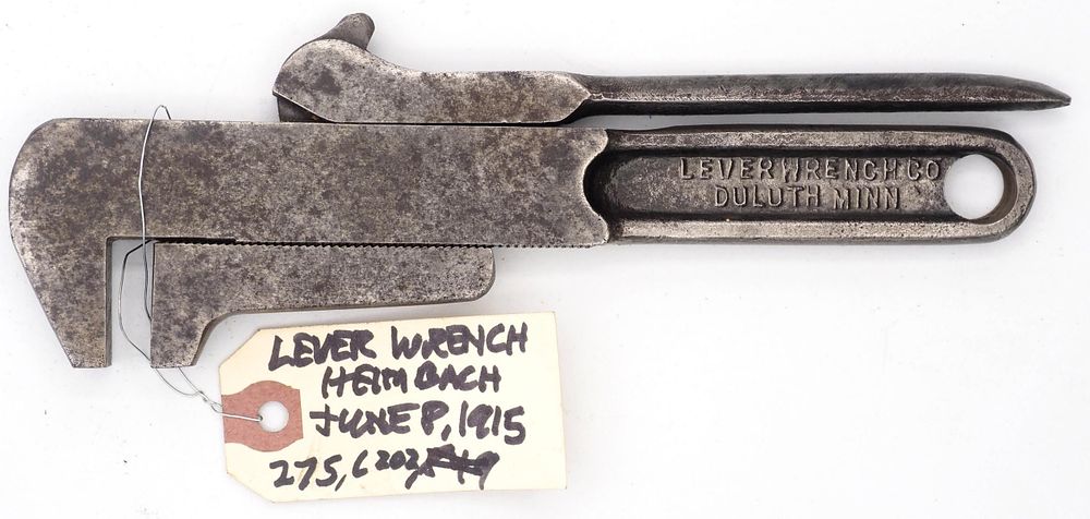 Lot 275: 8''L "Lever Wrench Co. Deluth Minn"