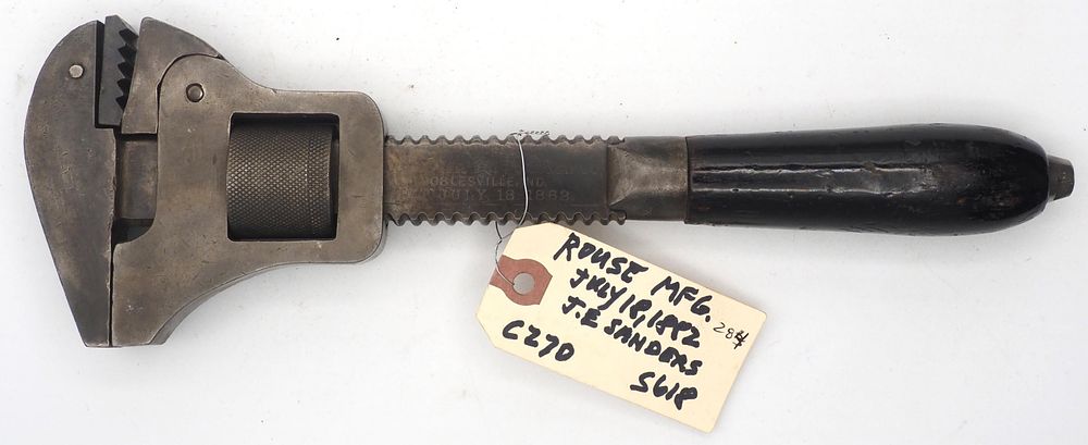 Lot 284: 12''L "Noblesville IN Pat July 18, 1182"