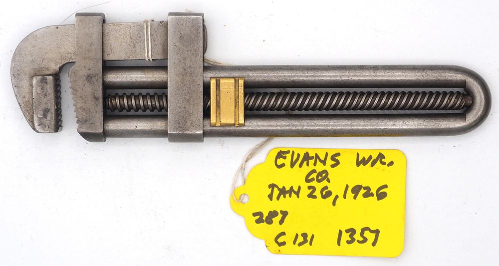 Lot 287: 8''L Unmarked Evans Wrench Co.
