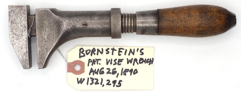Lot 295: 8''L "Bornstein's Pat. Vise Wrench"