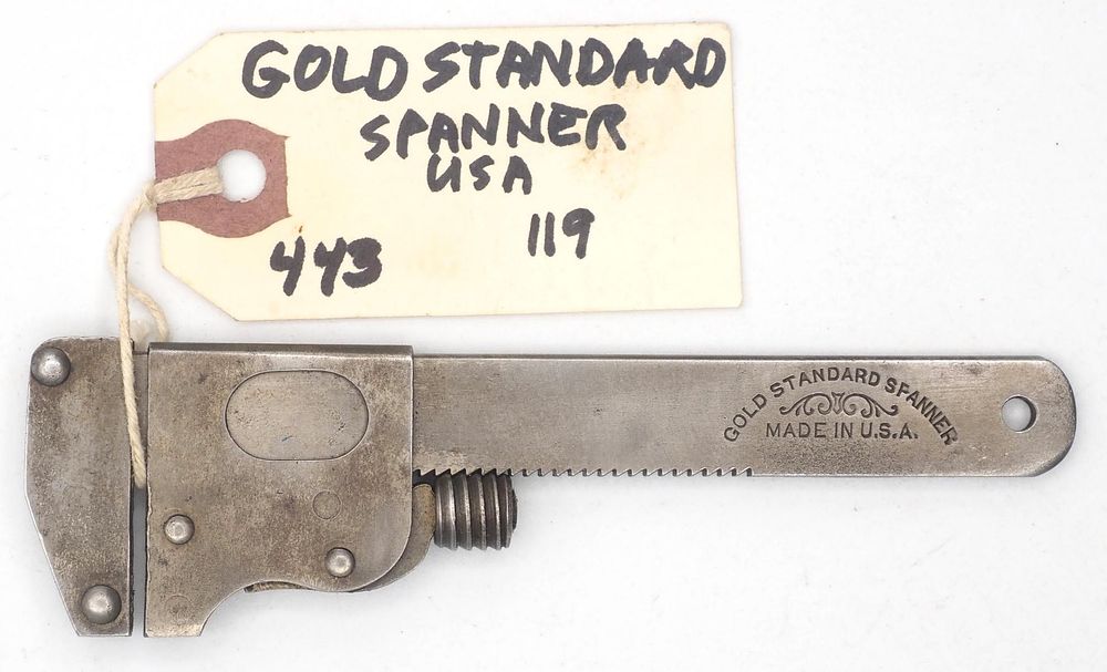 Lot 443: 5''L "Gold Standard Spanner Made In USA"