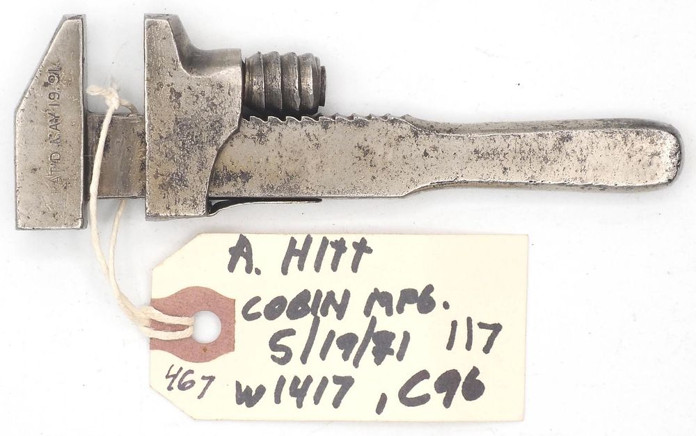 Lot 467: 4.875''L Cobin Mfg. quick adjust bicycle wrench