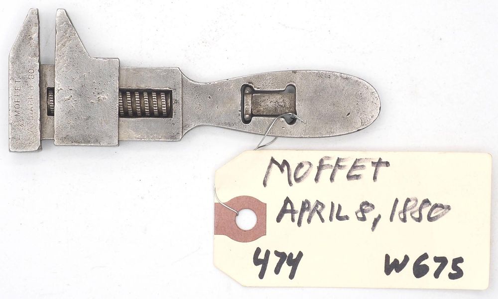 Lot 474: 4.25''L "Moffet Pat'd Apr 8-80" bicycle wrench