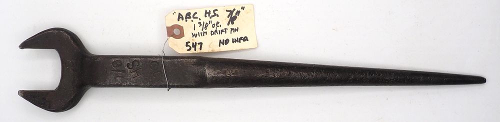 Lot 547: 16.75''L "7/8 HS ABC", 13/8" E.E. with drift pin