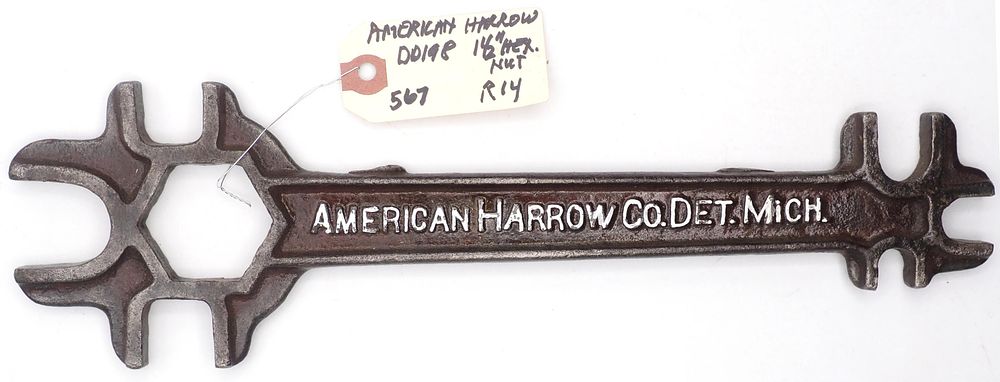 Lot 567: 13.25''L "American Harrow Co. Det. Mich"