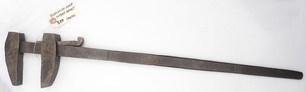 Lot 580: 26.25''L Blacksmith-made wedge adjust