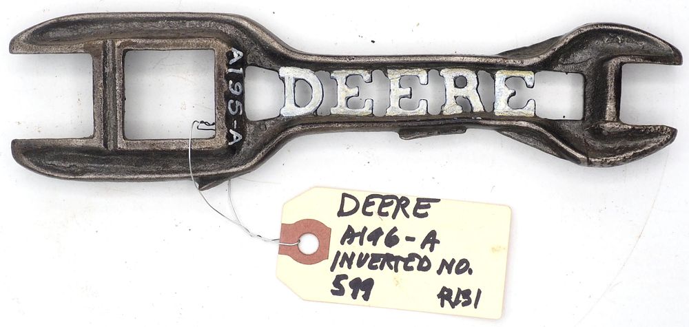 Lot 599: 7.75''L "Deere" cut-out wrench