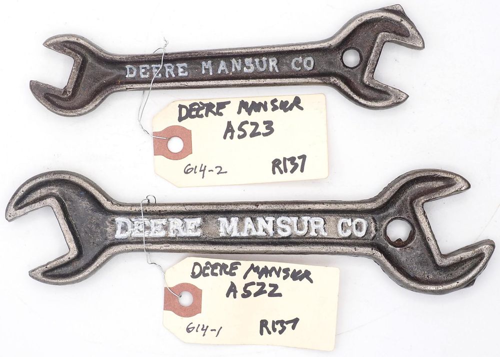 Lot 614: (2) Deere & Mansur Co. wrenches