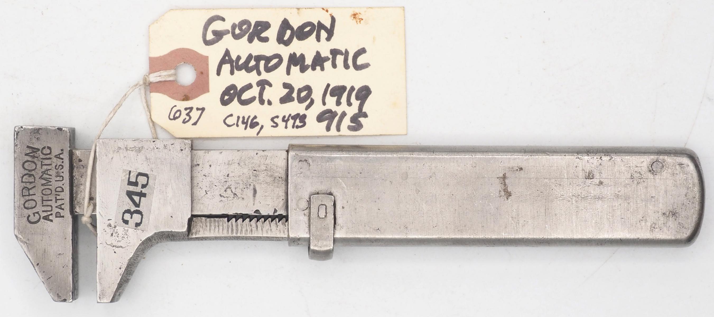 "Gordon Automatic Pat'd USA"
