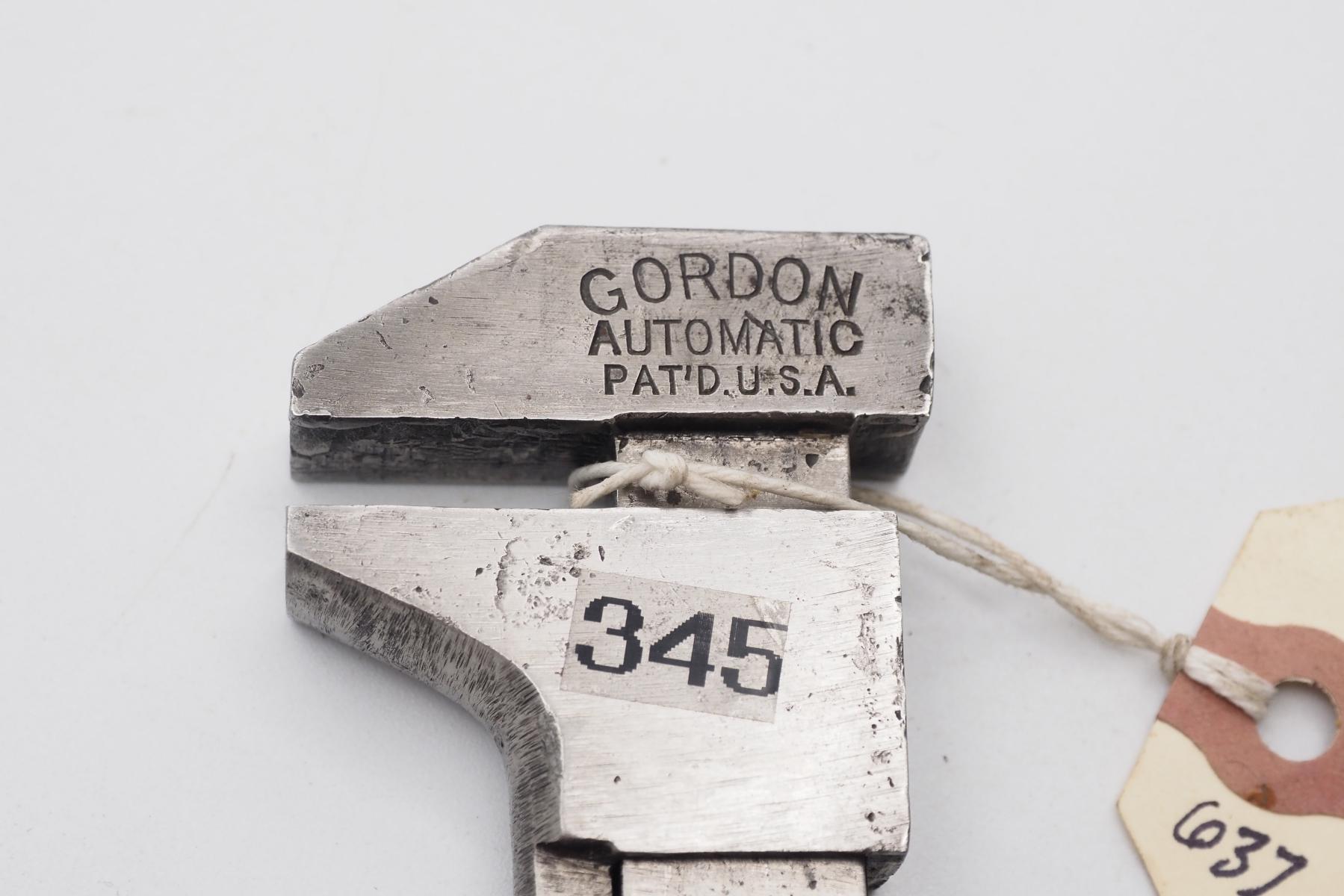 "Gordon Automatic Pat'd USA"