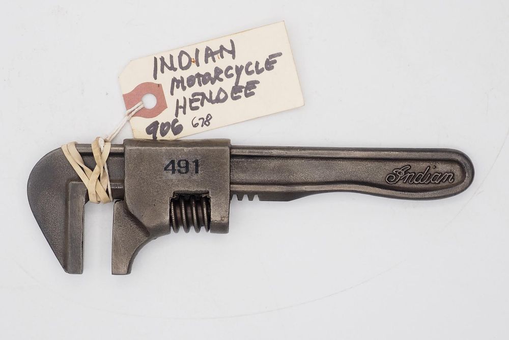 Lot 678: 7''L "Indian" for Indian Motorcycle, nice!