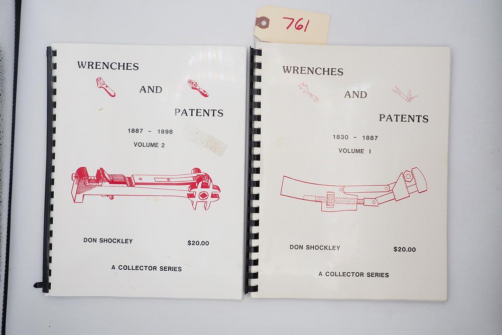 Lot 761: Wrenches & Patents, Volumes 1 & 2