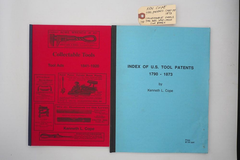 Lot 770: Tool Patents & Collectable Tool Ads books