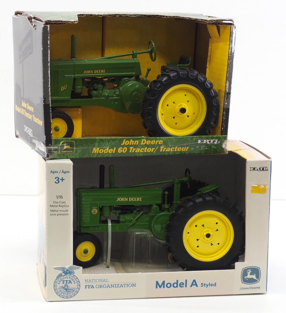 (2) Ertl John Deeres