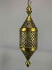 Pierced Brass Middle Eastern Lantern. Approximately 26.375L x 7.625W in. Chain Approximately Image - 8