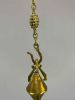 Pierced Brass Middle Eastern Lantern. Approximately 26.375L x 7.625W in. Chain Approximately Image - 11