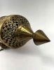 Pierced Brass Middle Eastern Lantern. Approximately 26.375L x 7.625W in. Chain Approximately Image - 12