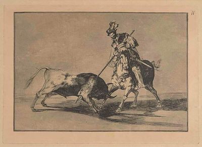 Francisco Goya (after), La Tauromaquia, 11, Etching. Francisco de Goya (after), La Tauromaquia 