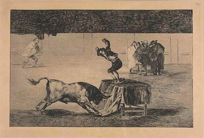 Francisco Goya (after), La Tauromaquia, 19, Aquatint Etching. Francisco de Goya (after), La 