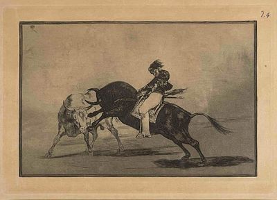 Francisco Goya (after), La Tauromaquia, 24, Aquatint Etching. Francisco de Goya (after), La 