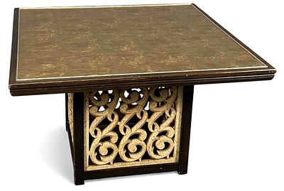 Widdicomb Verre &Eacute;glomis&eacute; Hollywood Regency Side Table, Ca. 1960. Widdicomb Verre 