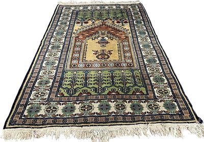 Turkish Prayer Rug, Ca. Mid 20th Century. Approximately 50.0H x 31.0W in.FOR SHIPPING: You may 