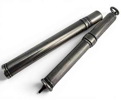 S. Mordan & Co. Silver Traveler's Pen & Pencil Holder. S. Mordan &amp; Co. Sterling Silver 