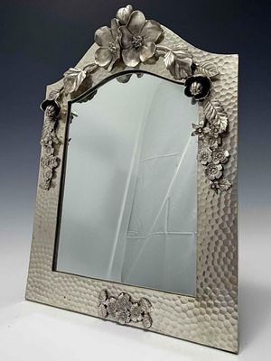Meriden Silver Plate Table Mirror. Marked "Meriden B. Company" and "Meriden Britannia Co. 