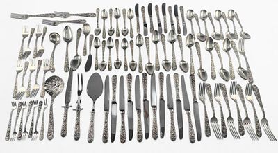 S. Kirk & Son Sterling Silver Flatware Service, 89 Pieces. S. Kirk &amp; Son Sterling Silver 