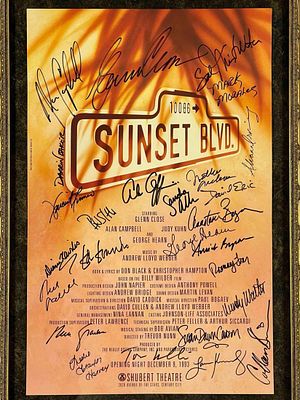 Sunset Boulevard Original 1993 Los Angeles Cast Signed Theater Poster. Includes signatures of 
