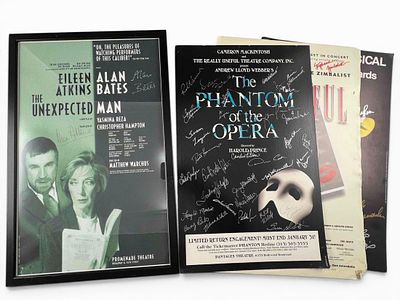 Signed Broadway Theatre Posters, Including Phantom, Cats Wonderful Town, & Unexpected Man. Signed 
