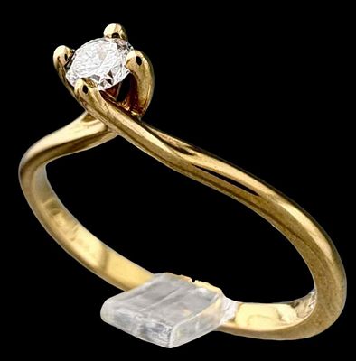 Vintage Jabel 18K Diamond Solitaire Ring, 2.6g. Signed "JABEL, " marked 18K. Diamond 