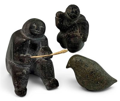 Group Of Inuit Stone Carvings, Including Martha Ikiperiak (1912-1979). Grouping Of Inuit Stone 