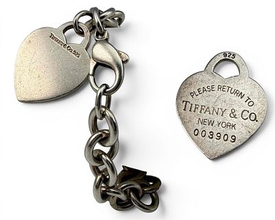 Tiffany & Co. Sterling Silver Heart Tag Bracelet And "Return To Tiffany" Pendant. Tiffany &amp; 