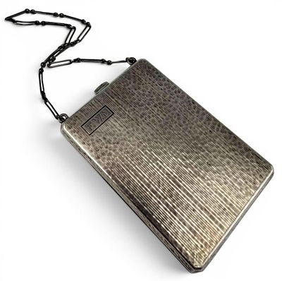 Art Deco Sterling Silver Dancing Purse, 137.4. Marked "Sterling JEB Co." Features compartments 