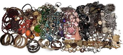 Lot Of Costume Jewelry. Includes bracelets, earrings, necklaces, rings, brooches, freshwater 
