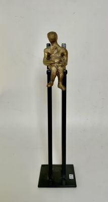 פסל מתכת וברונזה של אמנית עפרה סימבליסטה ZIMBALISTA חתום וממוספר 4/10 גובה 33 ס"מ