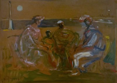 Sylvain VIGNY שמן על משטח 45X62 ס"מ מסגרת 72X89 ס"מ