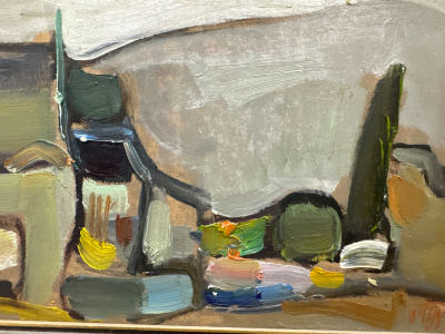 רוזנטליס שמן על בד 24X16 ס"מ – חתום וממוסגר