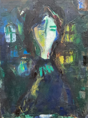 מאירוביץ שמן על בד 34X24 ס"מ – חתום וממוסגר