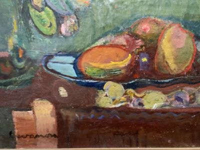 מרדכי לבנון שמן על בד מ 1942– עבודה מוקדמת – זקוקה למעט טיפול ורסטורציה קלה – 53X45 ס"מ – חתום 