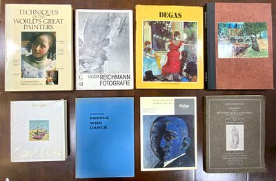 לוט 8 ספרי אומנות וקטלוגים שונים הכוללים : ונג אוך קטלוג של פיליפס ועוד