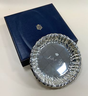 צלחת כסף 925 חתום, משקל 182 גרם