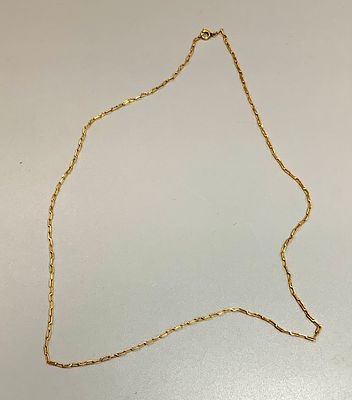 שרשרת זהב 14k , סוגר מצופה זהב, משקל 3.2 גרם אורך 52 ס״מ