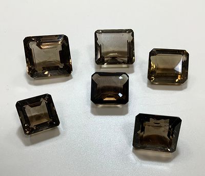 לוט 6 אבני סמוקי קוורץ מלוטשים 419CT