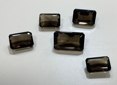לוט 5 אבני סמוקי קוורץ מלוטשים 169ct
