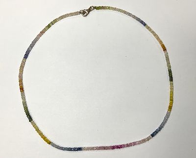 שרשרת ספירים בצבעים שונים כ54 ct סה׳׳כ