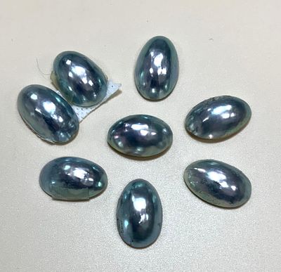 לוט 4 זוגות פניני מובי קבושון דובלט צבע אפור גודל 21x15 מ׳׳מ