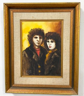 עידית פאנק, שמן על בד חתום בעברית ולועזית , 
גודל תמונה 23X32 ס"מ גודל מסגרת 52X42.5 ס"מ