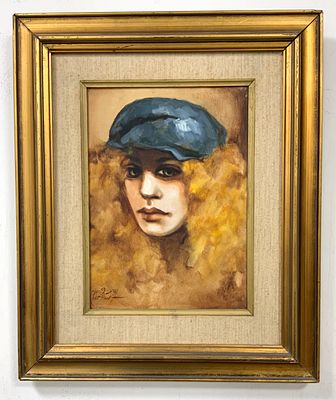 עידית פאנק, שמן על בד חתום בעברית ולועזית , 
גודל תמונה 23X32 ס"מ גודל מסגרת 53.5X45 ס"מ